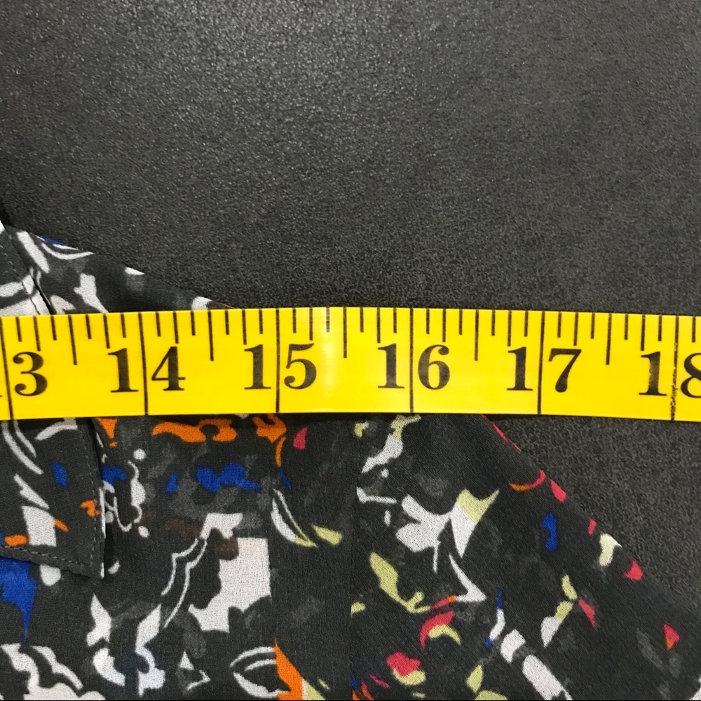 Cabi Sheer Multi Colored Button Up Size M - image 5